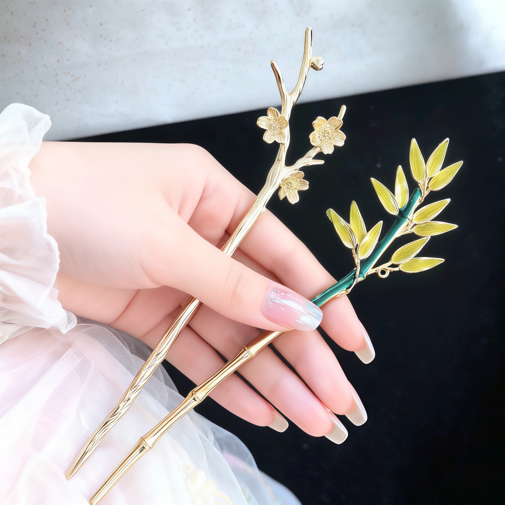 Tech Accessories Women - Enamel Alloy Hairpin For Women Chinese
