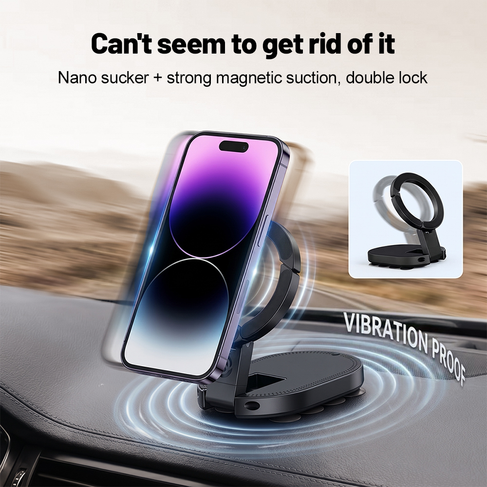 Travel Cable Organizer - 360° Rotation 3‑In‑1 Suction Cup Magnetic