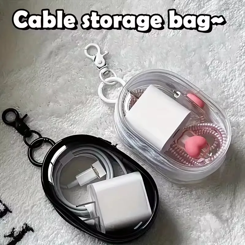 Portable Mini Clear Zipper Sto - Travel Cable Organizer recension och pris