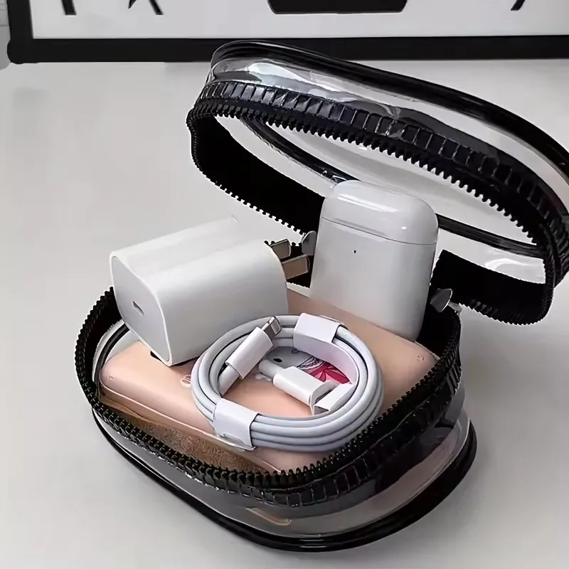 Portable Mini Clear Zipper Sto - Travel Cable Organizer recension och pris