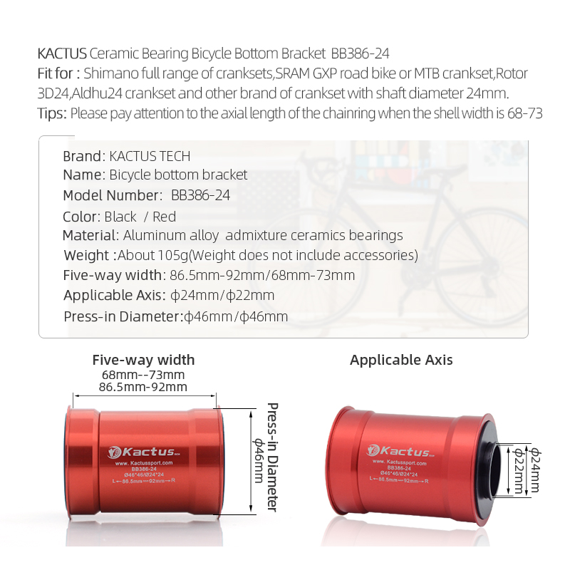 KACTUS Bike Bottom Bracket Cer - Tech Bike Accessories recension och pris