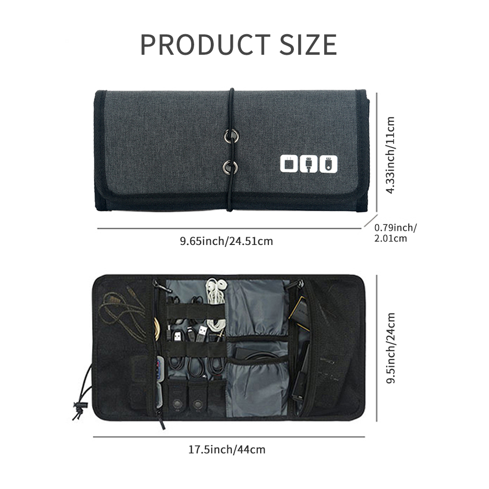 Travel Cable Storage Bag，Elect - Tech Accessories Travel Organizer Pouch recension och pris