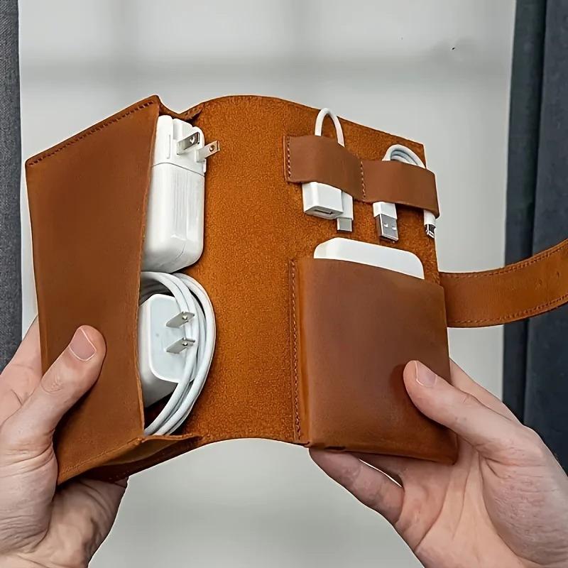 1PC PU Leather Multi-Compartme - Tech Accessories Travel Organizer Pouch recension och pris