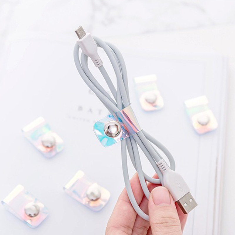 5Pcs INS Laser PVC Starp Data  - Travel Cable Organizer recension och pris