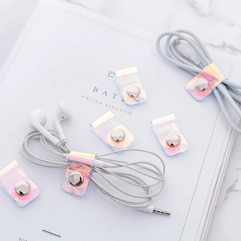 5Pcs INS Laser PVC Starp Data  - Travel Cable Organizer recension och pris