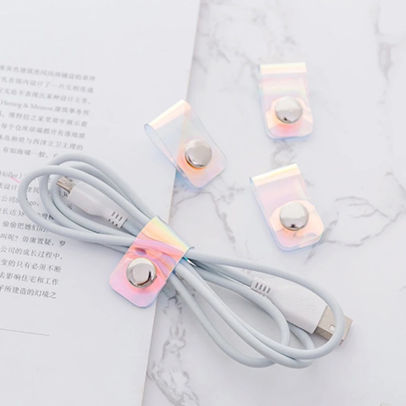 5Pcs INS Laser PVC Starp Data  - Travel Cable Organizer recension och pris
