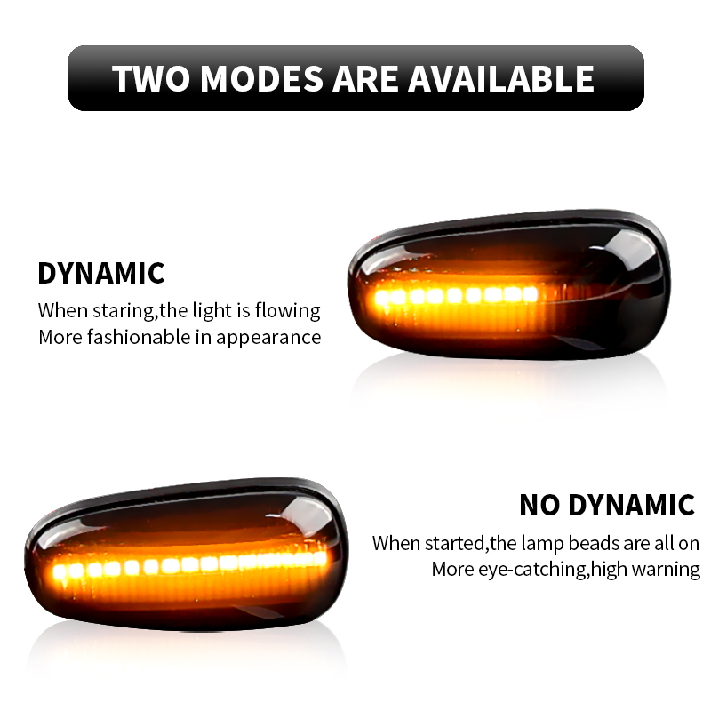 2PCS LED Dynamic Side Marker L - Tech Computer Accessories recension och pris