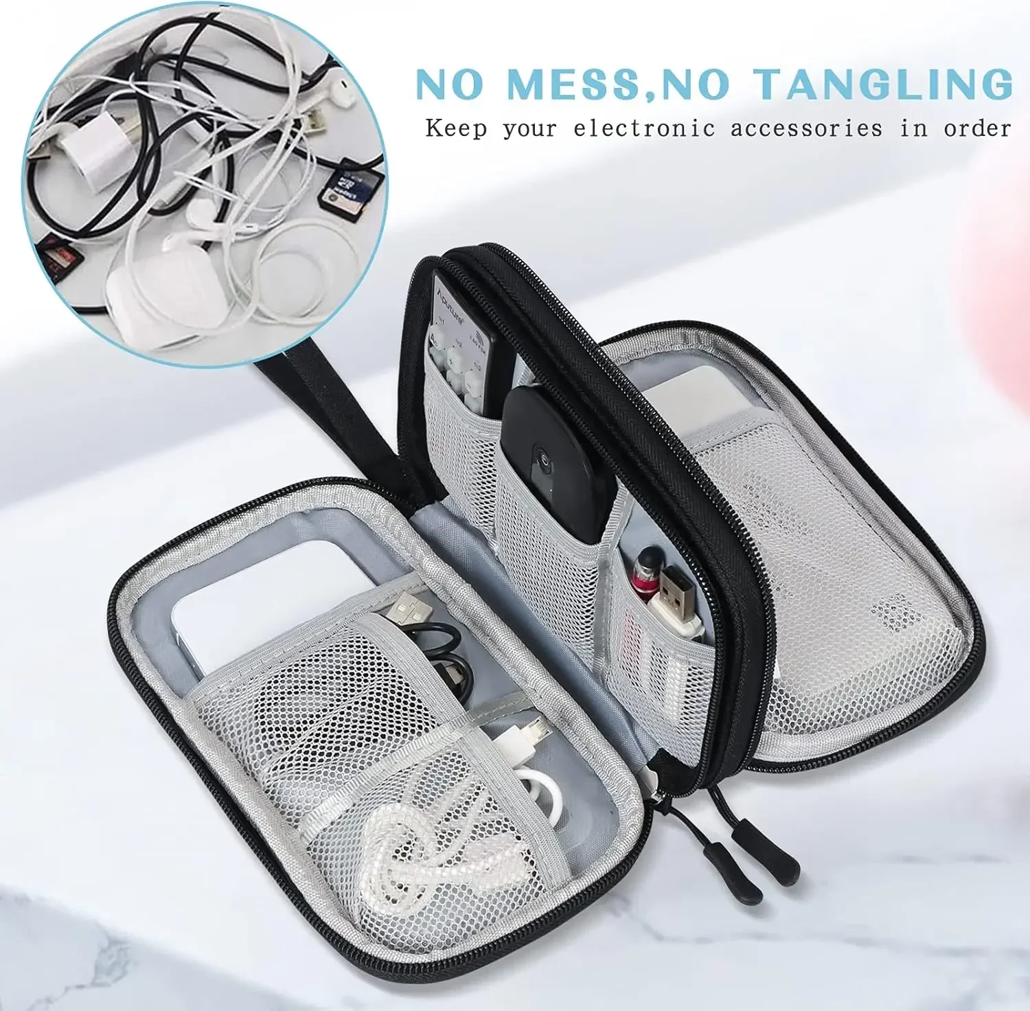 Travel Cable Bag Portable Digi - Travel Cable Organizer recension och pris