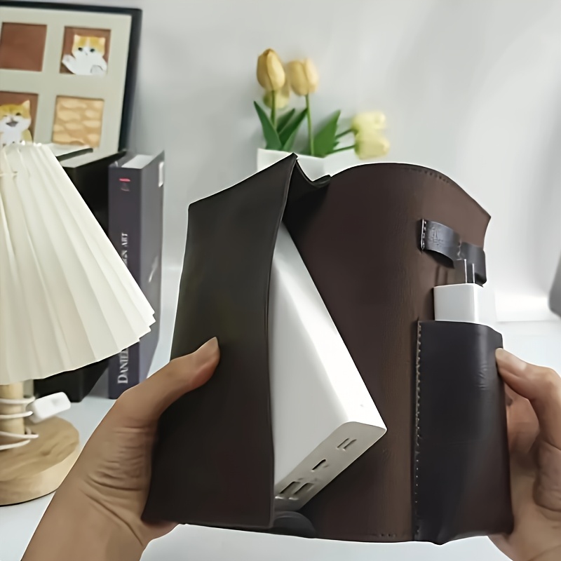 1pc Leather Tech Organizer Pou - Tech Accessories Travel Organizer Pouch recension och pris