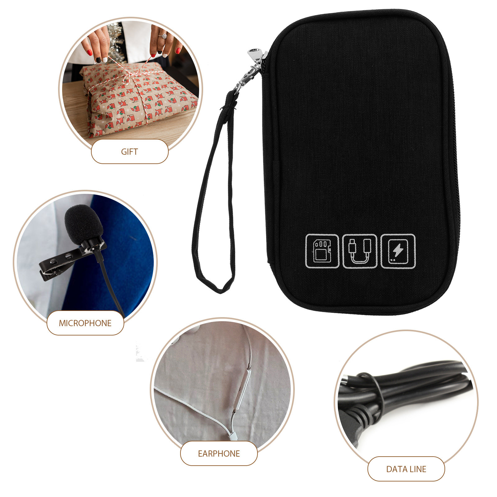 2Pcs Cable Organizer Bag Soft  - Travel Cable Organizer recension och pris