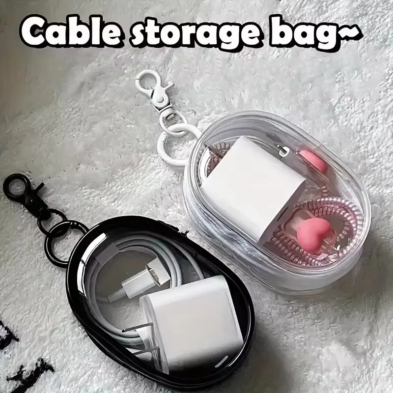 Portable Mini Clear Zipper Sto - Travel Cable Organizer recension och pris