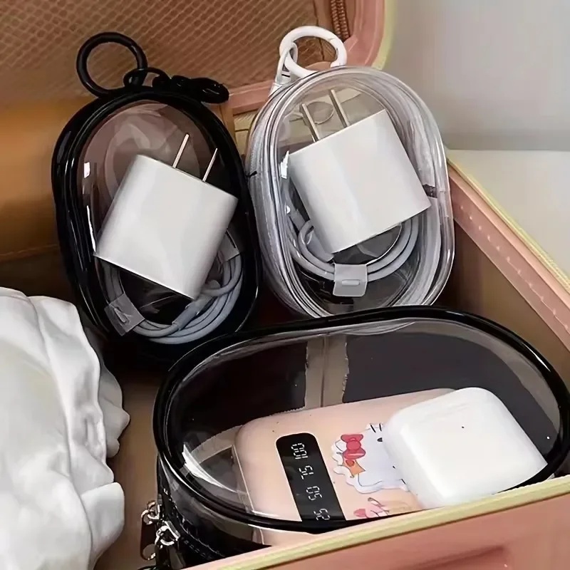Portable Mini Clear Zipper Sto - Travel Cable Organizer recension och pris