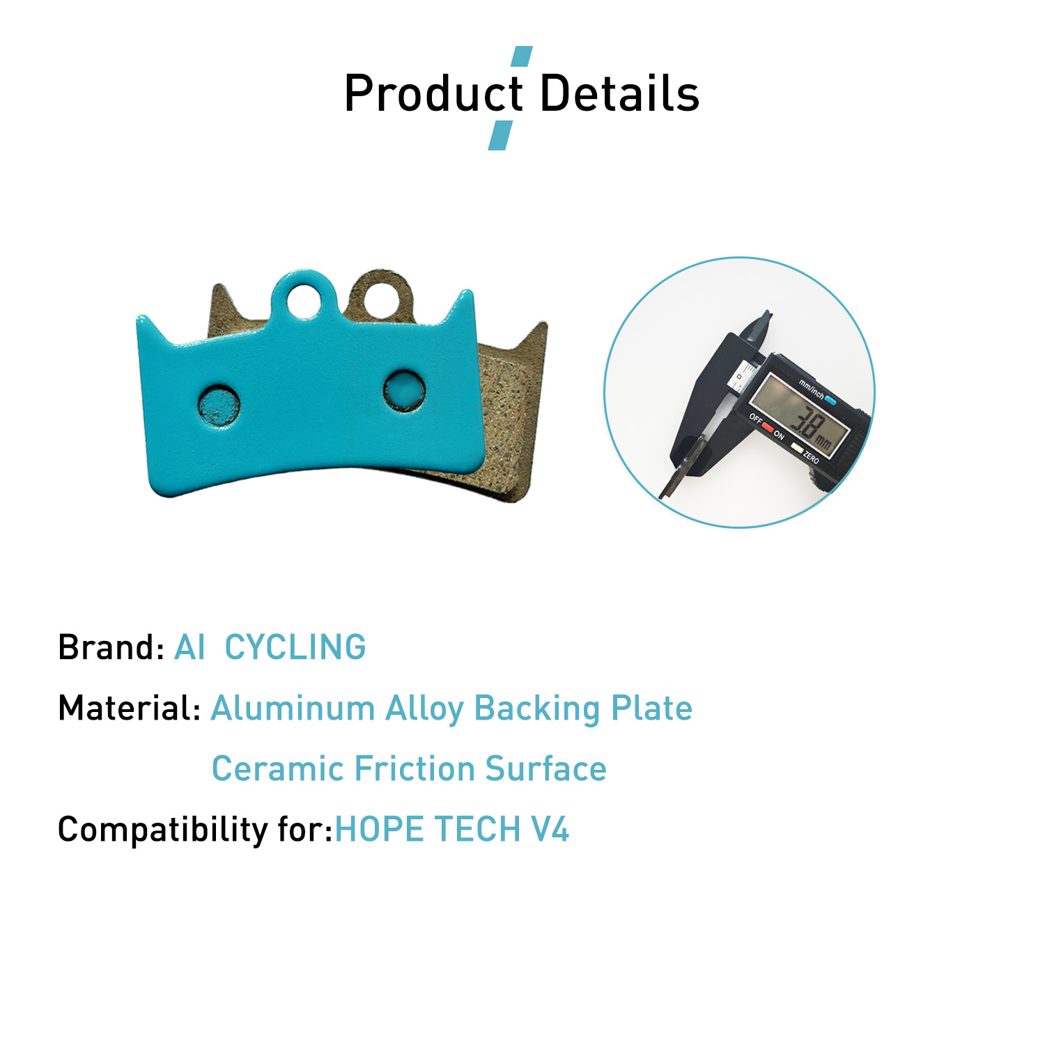 4 Pairs Ceramic Brake Pads for - Tech Bike Accessories recension och pris
